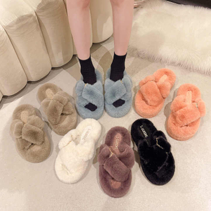 겨울 패션 부드럽고 따뜻한 컴포트 플랫 모피 슬리퍼 브랜드 디자이너 슬립 온 로퍼 뮬 플립 플롭 캐주얼 실내