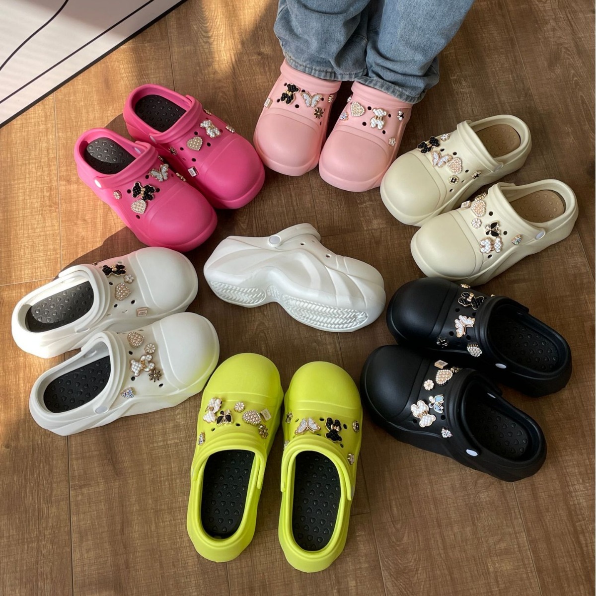 여름 여성 슬리퍼 플랫폼 나막신 정원 신발 야외 비치 샌들 여성 신발 웨지 슬리퍼 실내 야외 슬라이드