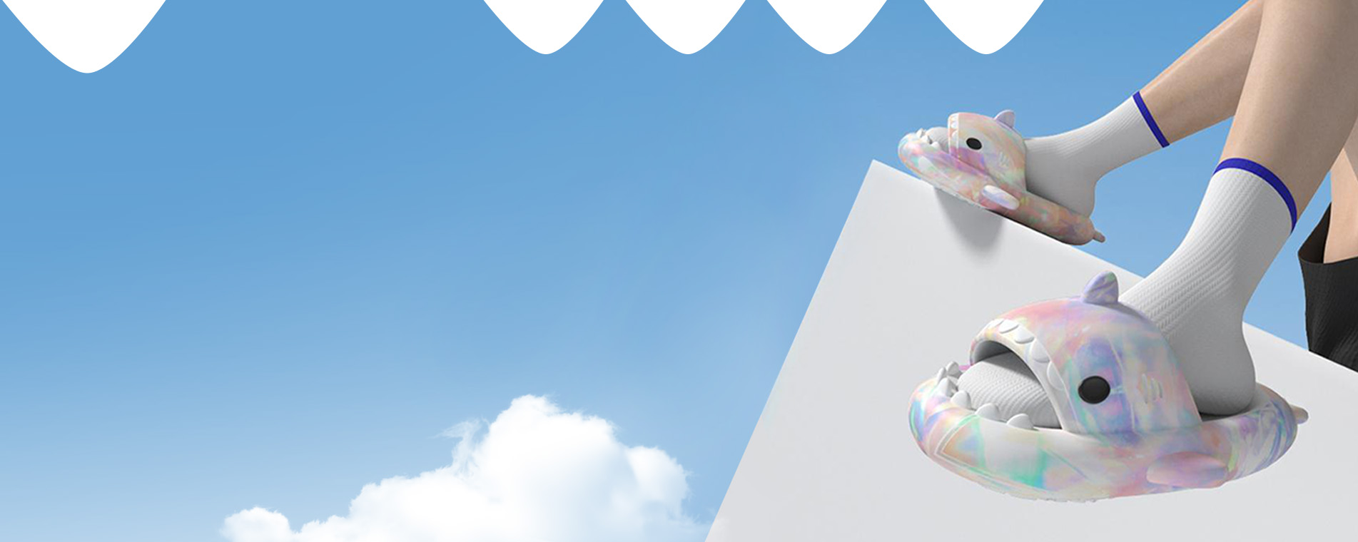 comfortable shark slippers