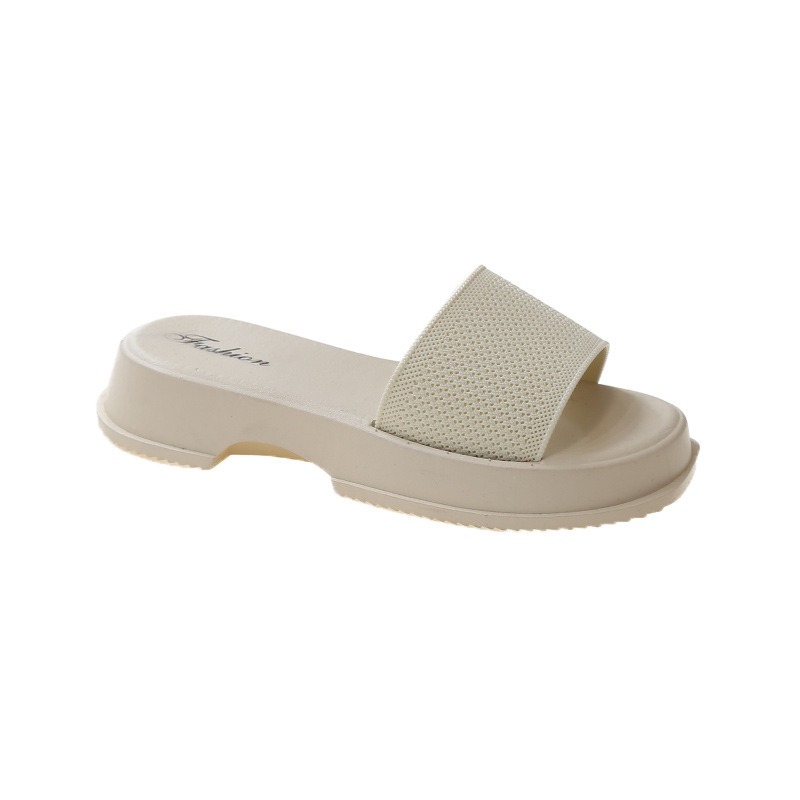 2024 뉴 여름 슬라이드 슬리퍼 여성 패션 샌들 두꺼운 밑창 웨지 힐 비치 슬리퍼