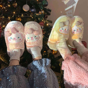 여성을위한 퍼지 고양이 슬리퍼 실내 야외 재미 있은 동물 집 신발 소프트 메모리 폼 편안한 플러시 슬리퍼