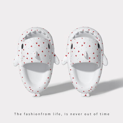 상어 슬리퍼 여성 남성 패션 슬리퍼 홈 커플 두꺼운 밑창 미끄럼 방지 샌들 야외 슬라이드