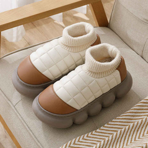 가을, 겨울면 슬리퍼 남성과 여성의 하이 탑 따뜻한 방수 천 양말 신발 하이 탑 코튼 부츠