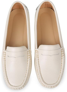 여자 로퍼 모카신 소프트 캐주얼 워킹 드라이빙 레이디 사무실 페니 플랫 보트 슈즈 여자 편안한 가죽에 미끄러짐