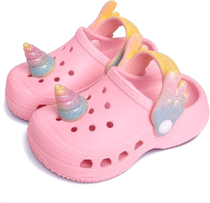 유아 작은 어린이 막힘 슬리퍼 샌들, 비 슬립 여자 소년 막힘 슬라이드 가벼운 정원 신발 해변 수영장 샤워 슬리퍼