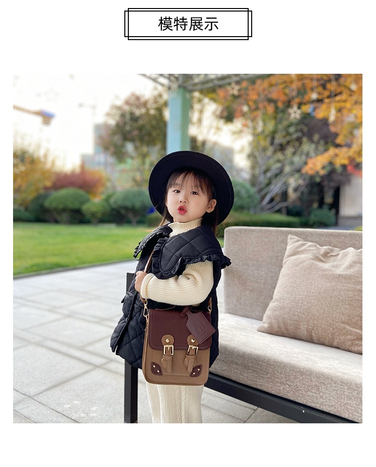 패션 PU 가죽 크로스 바디 핸드백 귀여운 여자 여자 어깨 가방 어린이 키즈 가방