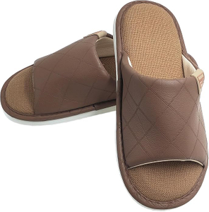 가벼운 빈티지 가짜 가죽 슬리퍼 - 통기성, 유니esx, 미니멀리스트 홈 사용, 비 - 슬립