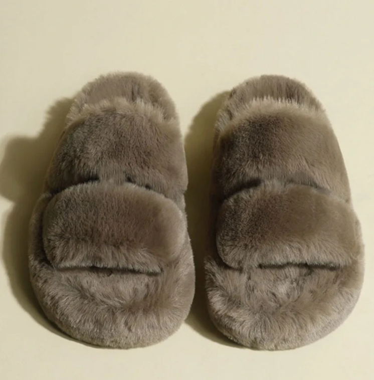 겨울 패션 부드럽고 따뜻한 컴포트 플랫 모피 슬리퍼 브랜드 디자이너 슬립 온 로퍼 뮬 캐주얼 실내