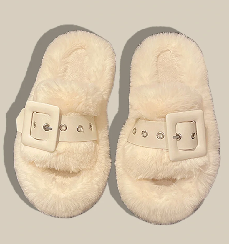 겨울 패션 부드럽고 따뜻한 컴포트 플랫 모피 슬리퍼 브랜드 디자이너 슬립 온 로퍼 뮬 캐주얼 실내