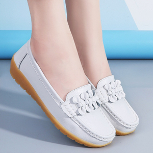 여성 캐주얼 편안한 정품 가죽 경량 운전 모카신 클래식 패션 페니 숙녀 운전 로퍼 플랫 슈즈