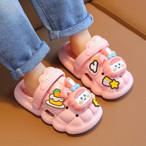 어린이 슬리퍼 구멍 신발 만화 샌들 어린이 해변 야외 미끄럼 방지 부드러운 바닥 아기 