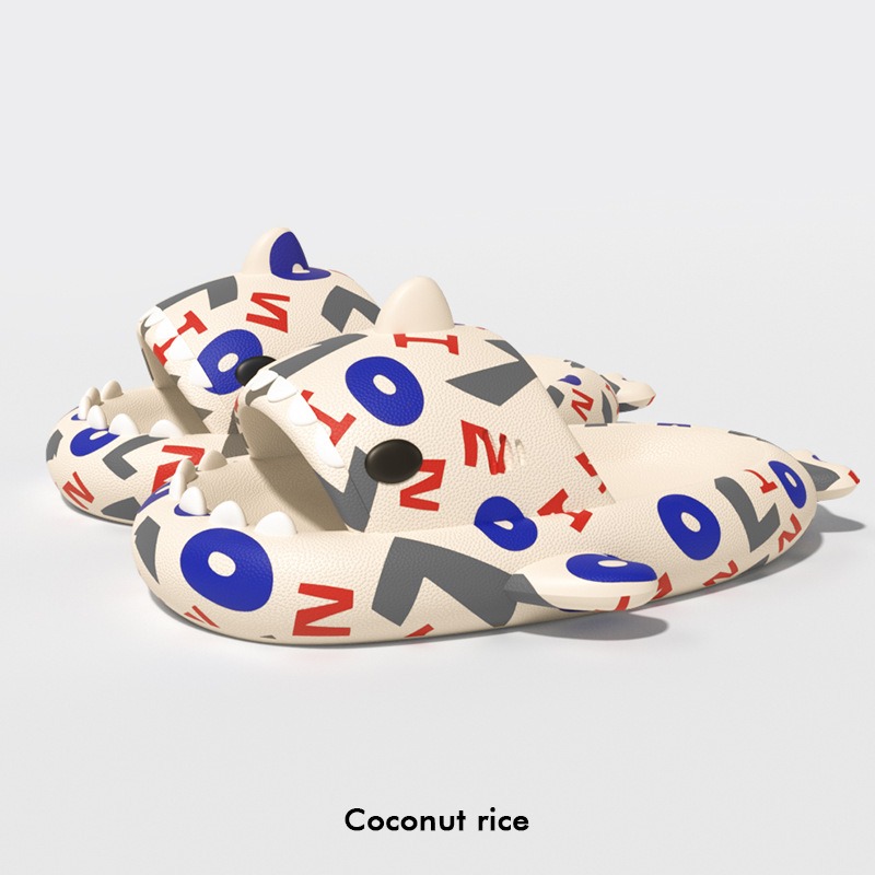 인기 상어 샌들 별빛 상어 슬리퍼 여름 두꺼운 밑창 미끄럼 방지 커플 야외 샌들