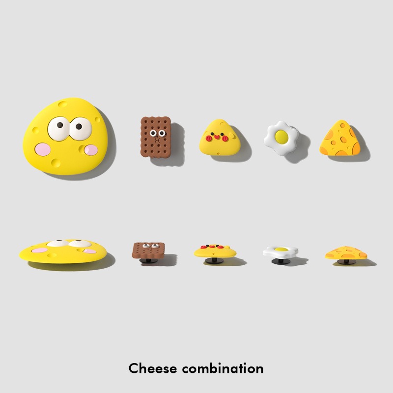 여자 남자 여름 해변 상어 슬리퍼 탑 핀 매력 만화 Pvc 치즈 나막신 매력 액세서리 신발 버클 장식