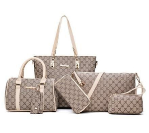 6pcs 겨드랑이 럭셔리 디자이너 여성 구매자 숙녀 ​​핸드백 토트 멀티 피스 세트 멀티 피스 