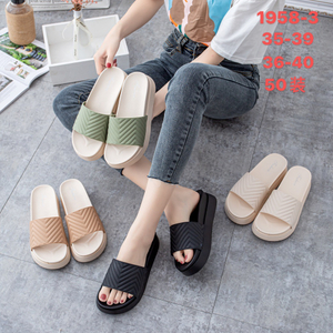  패션 올인원 하이힐 미드 힐 슬리퍼 여성은 두꺼운 밑창 네트워크 레드 인 한국 미끄럼 방지 샌들 여성을 착용합니다