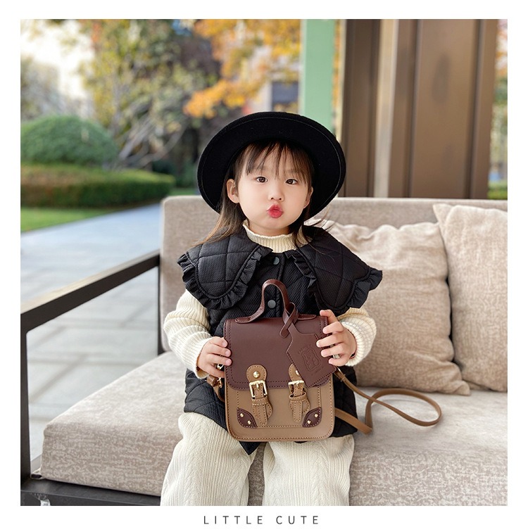 패션 PU 가죽 크로스 바디 핸드백 귀여운 여자 여자 어깨 가방 어린이 키즈 가방