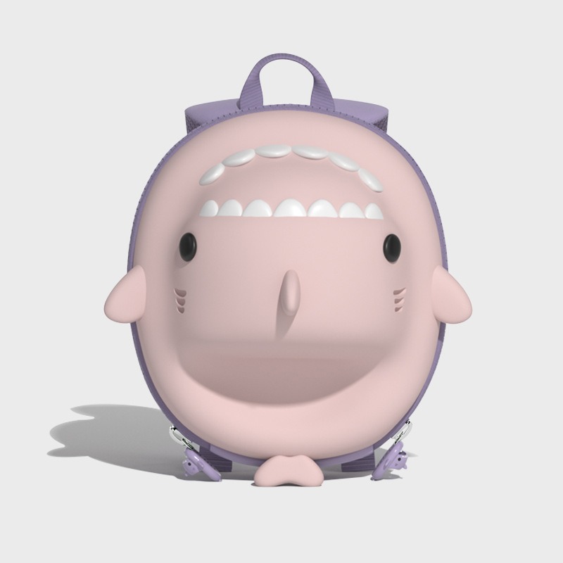 새로운 3D 어린이 학교 가방 어린이 배낭 상어 만화 유아 어린이 배낭 패션 여행 야외 가방