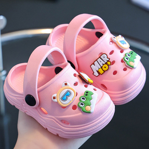 여름 어린이 정원 나막신 신발 소년 소녀 비치 샌들 어린이 경량 통기성 귀여운 만화 슬립 아기 슬리퍼