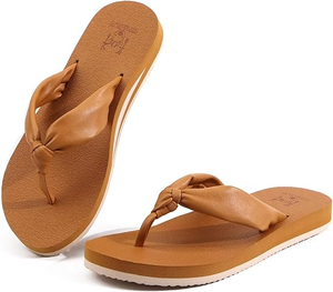 아치를 가진 여자 플립 플롭을 지원하는 편안한 요가 매트 쿠션 끈 끈 가죽 샌들 여름 해변 산책에 여성 패션 슬립