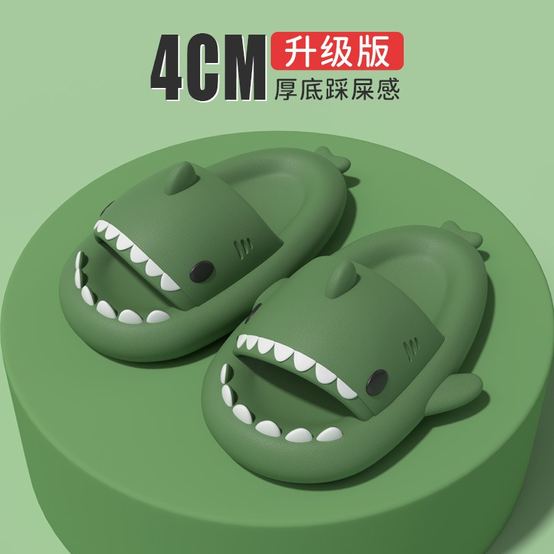 만화 상어 슬라이드 슬리퍼 여성 여름 샌들 남성 클래퍼 상어 플립 플롭 소프트 EVA 야외 홈 슬리퍼 비치 신발