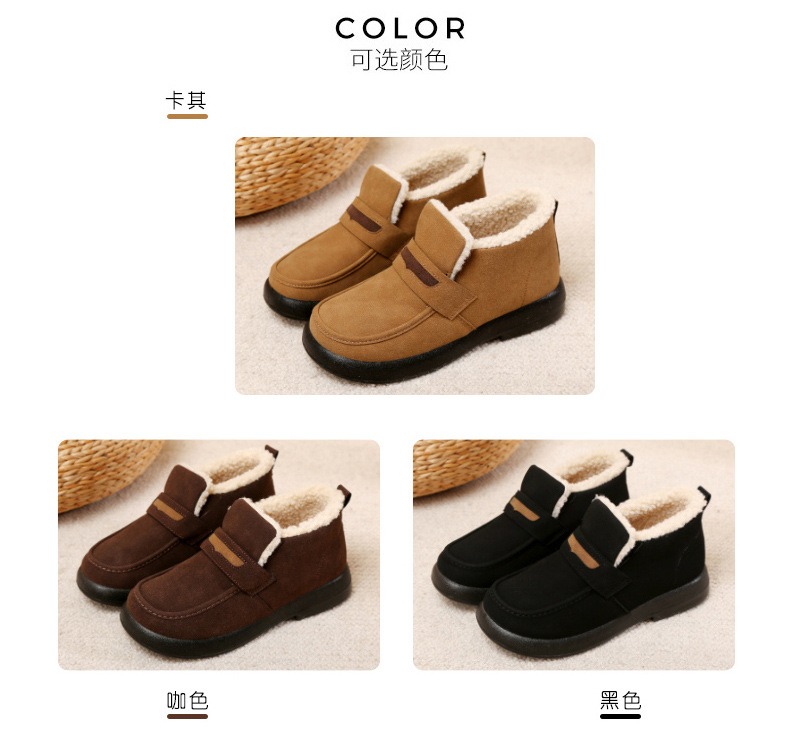 여성 플랫 라운드 발가락 캐주얼 여성 스니커즈 슬립 온 로퍼 겨울 모피 레트로 슬립 새 신발