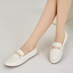 여성용 페니 로퍼 편안함 - 도보 비즈니스 작업 운전 사무실을위한 플랫 신발에 드레스 캐주얼 슬립